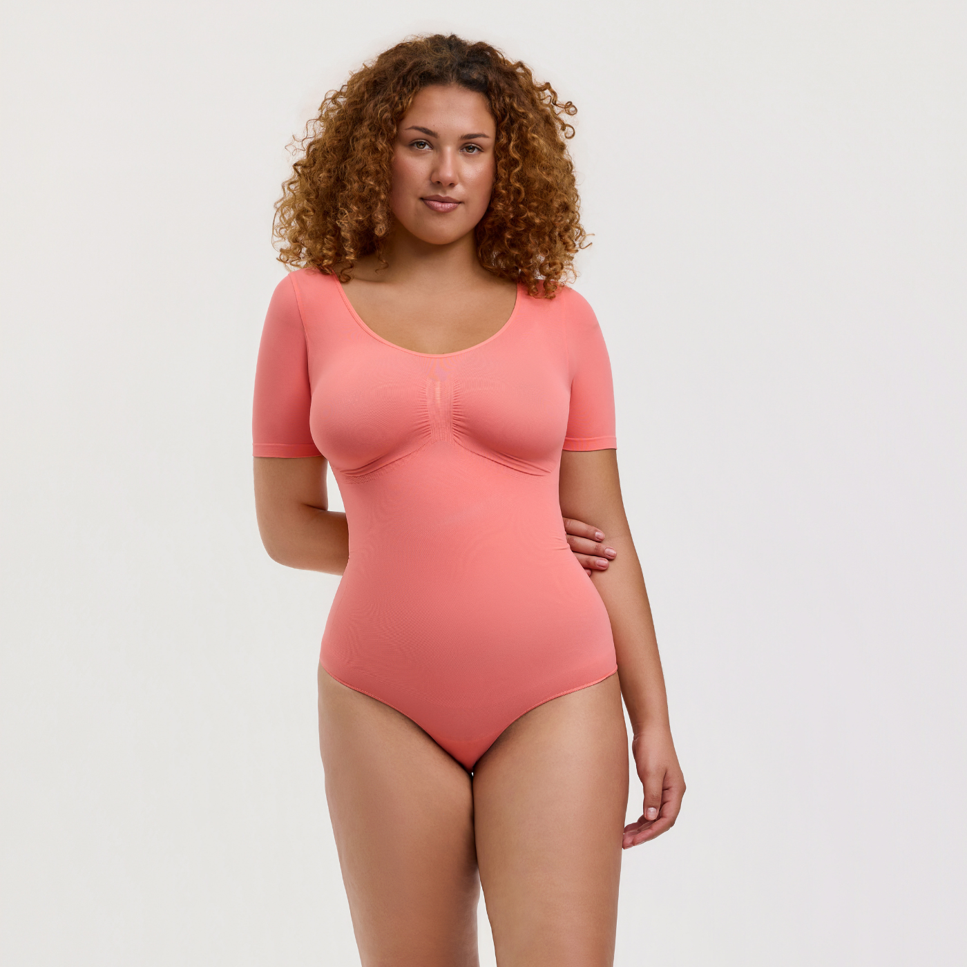 T-Shirt Bodysuit Sculpting Shapewear mit String (#2)