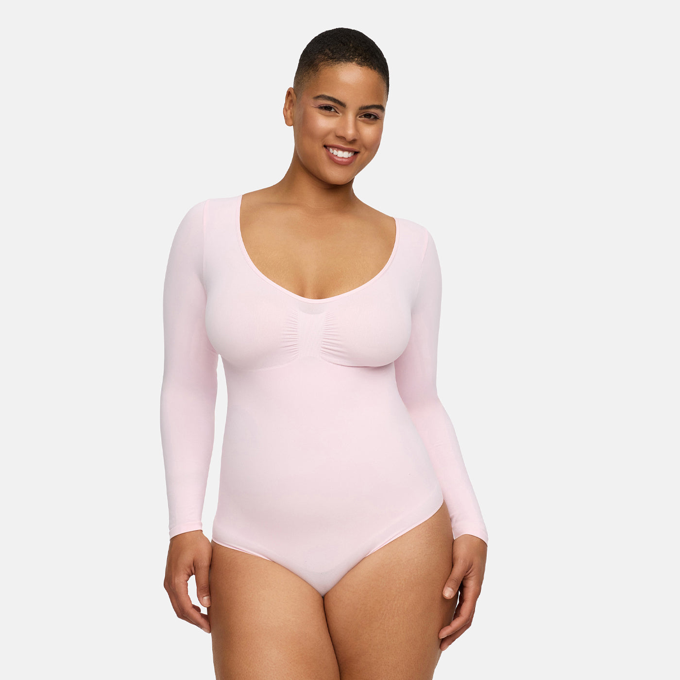 <tc>Body modellante a maniche lunghe con perizoma</tc>