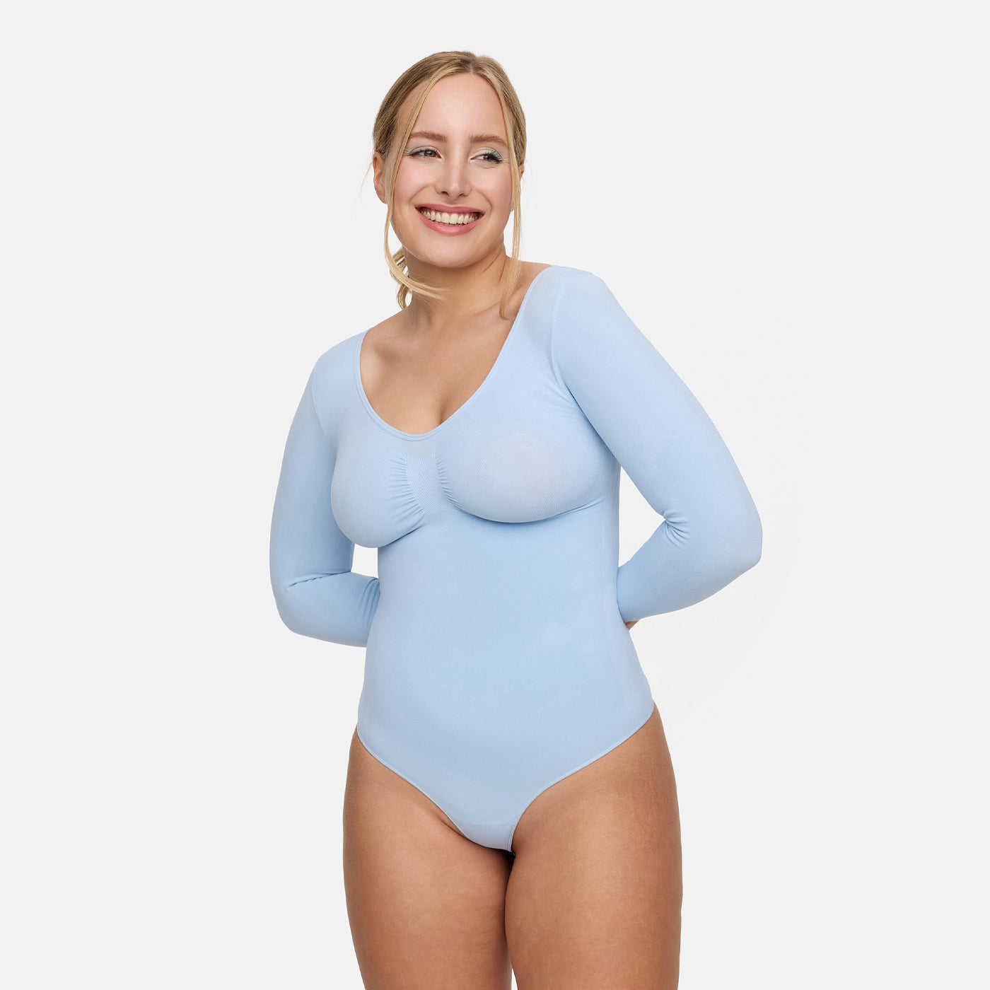 <tc>Body modellante a maniche lunghe con perizoma</tc>